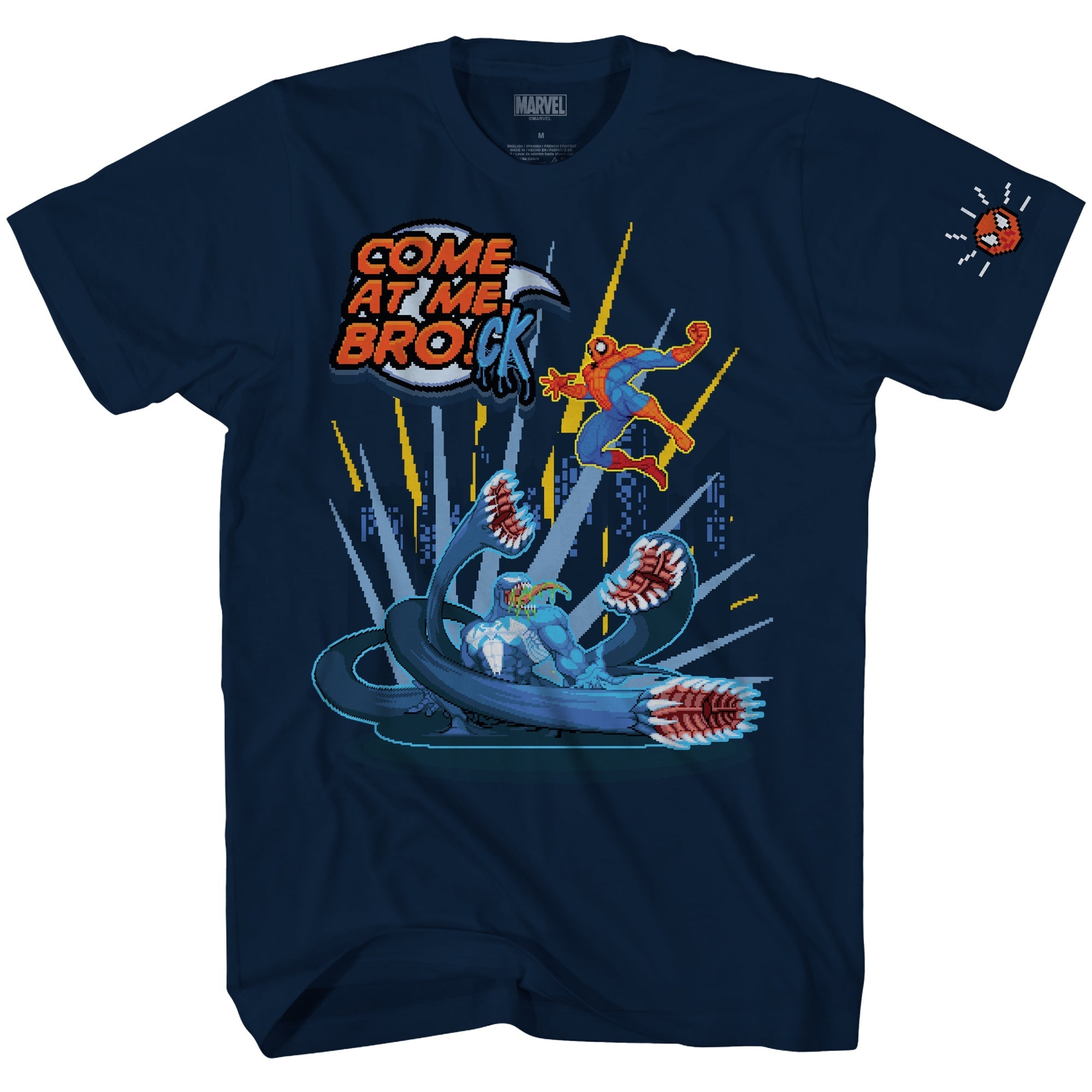 Spider - Man Come At Me Brock Marvel Retro Arcade Adult T Shirt - Fundom