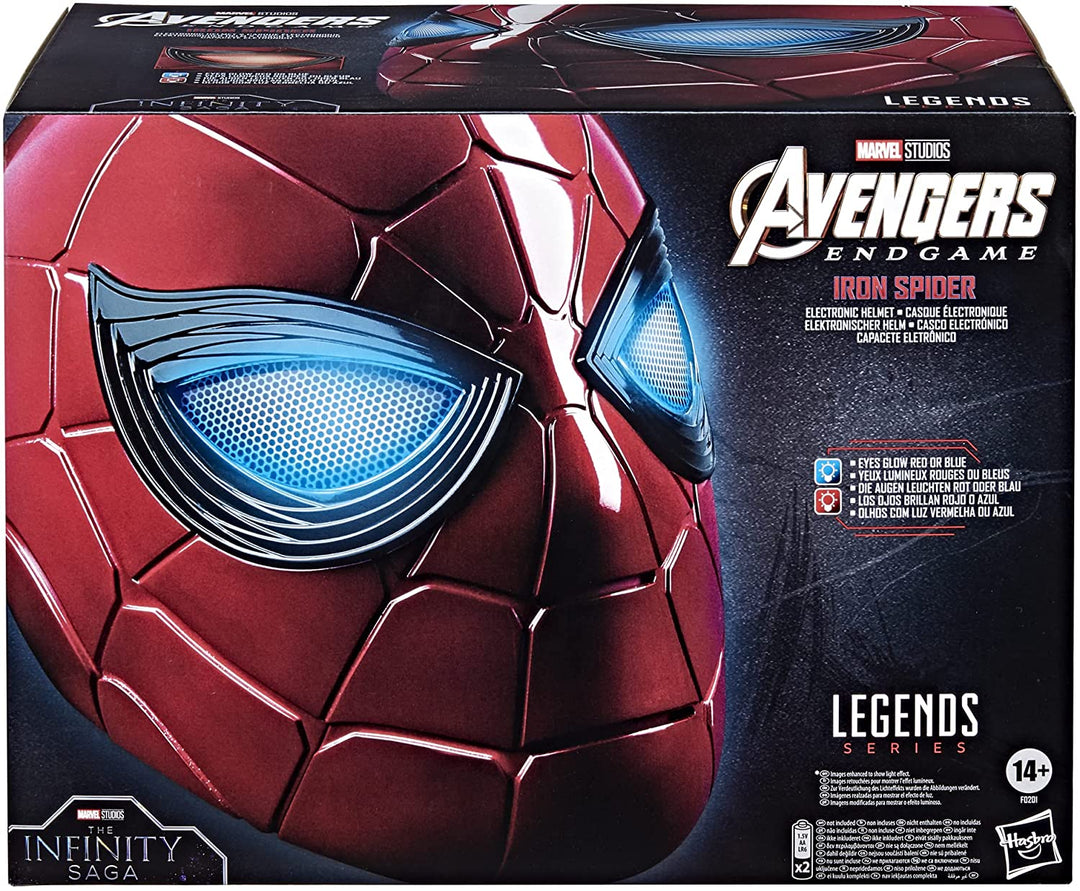 Spider - Man Marvel Legends Series Iron Spider Electronic Helmet with Glowing Eyes - Fundom