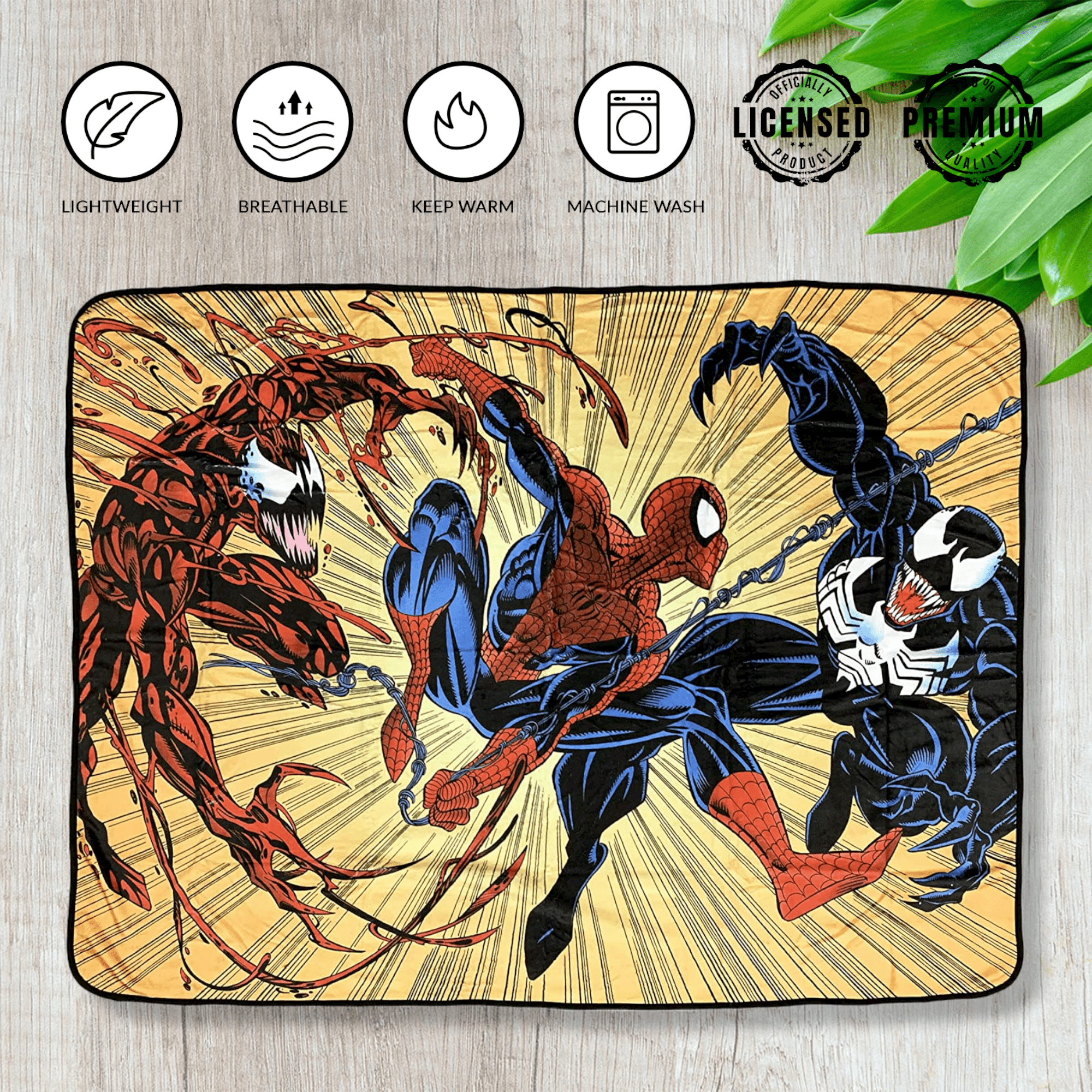 Spider - Man Maximum Carnage And Venom Marvel Fleece Throw Blanket 45in. By 60in. - Fundom
