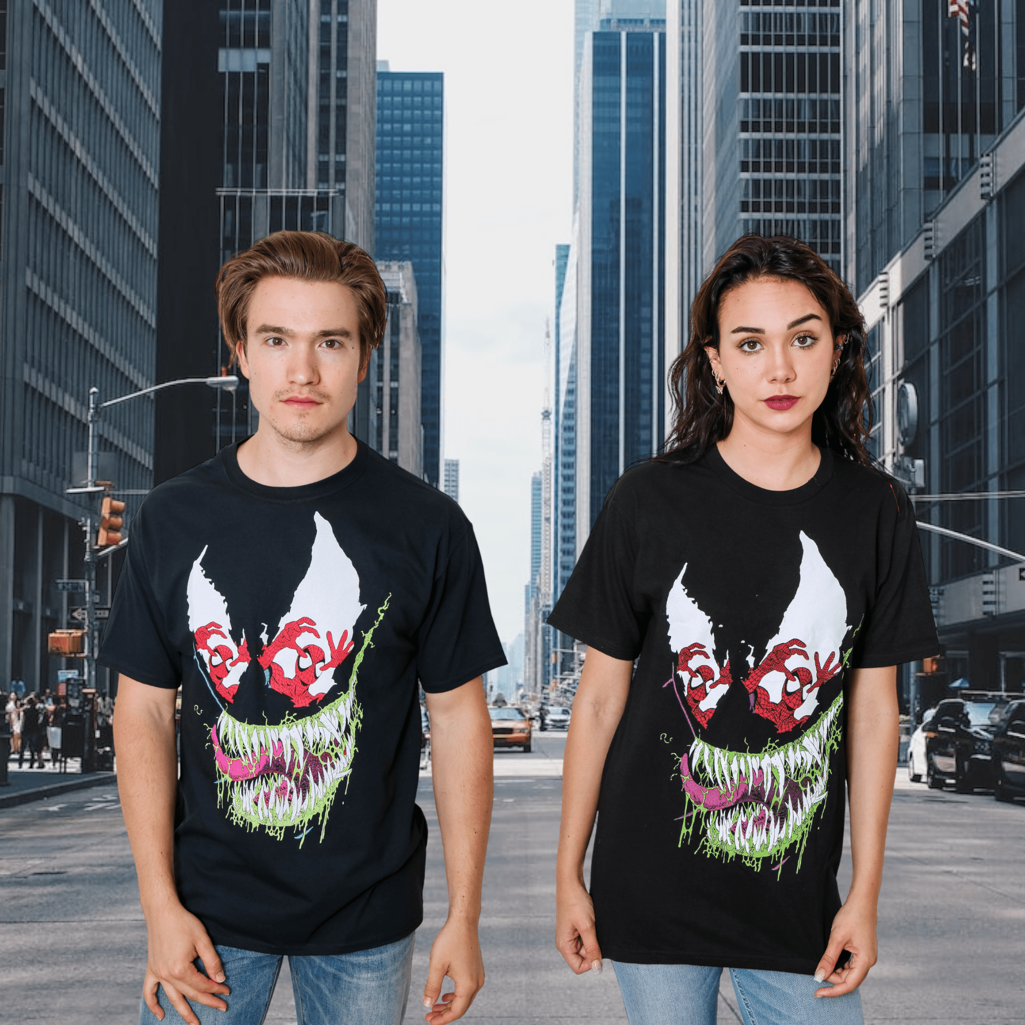 Spider - Man Venom Reflections Erik Larsen Marvel Adult T Shirt - Fundom