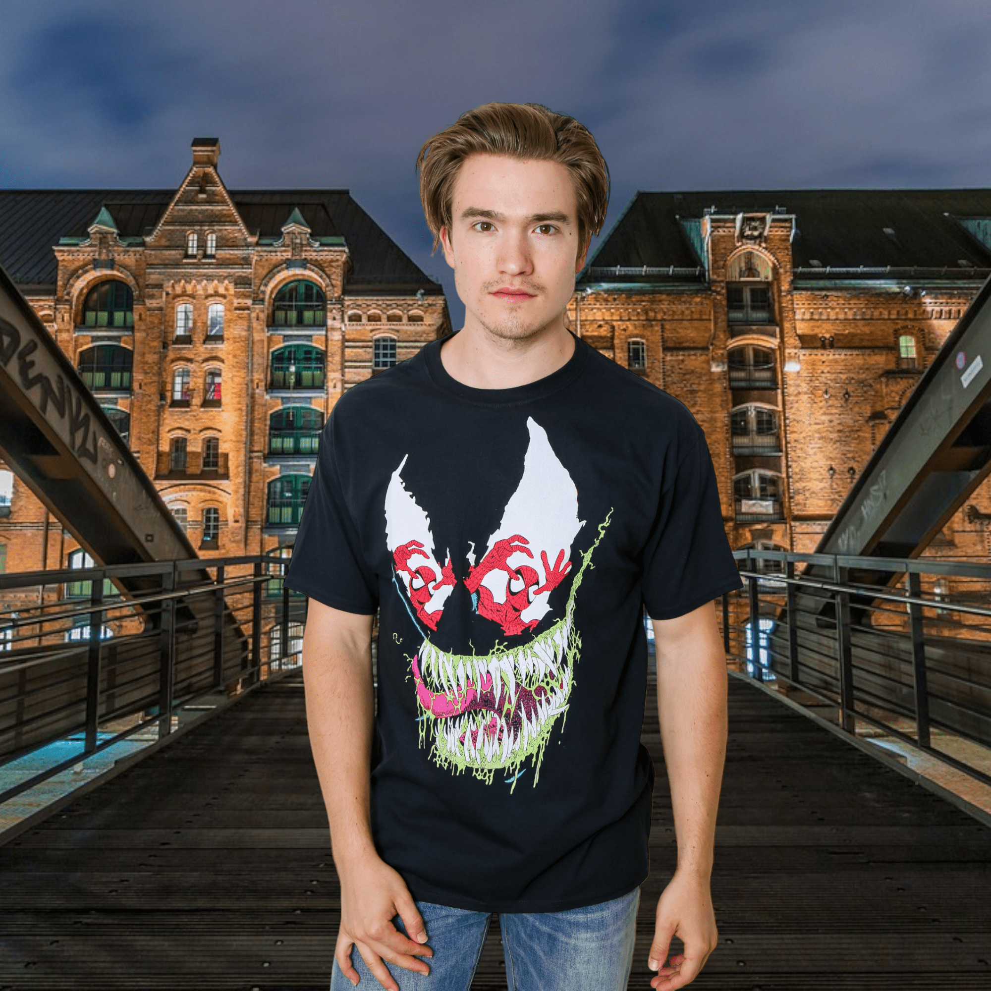Spider - Man Venom Reflections Erik Larsen Marvel Adult T Shirt - Fundom