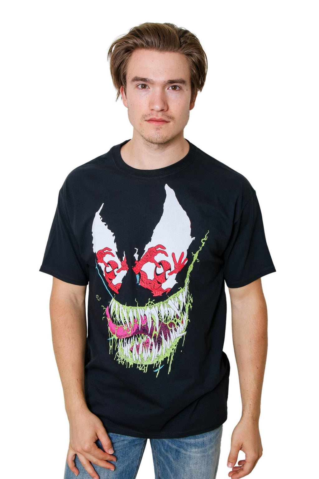 Spider - Man Venom Reflections Erik Larsen Marvel Adult T Shirt - Fundom