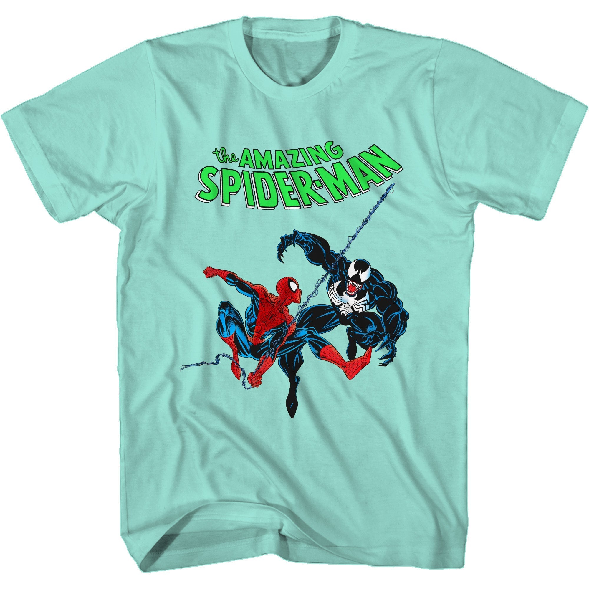 Spider - Man Vs Symbiote Venom 90's Marvel Comics Adult T-Shirt - Fundom