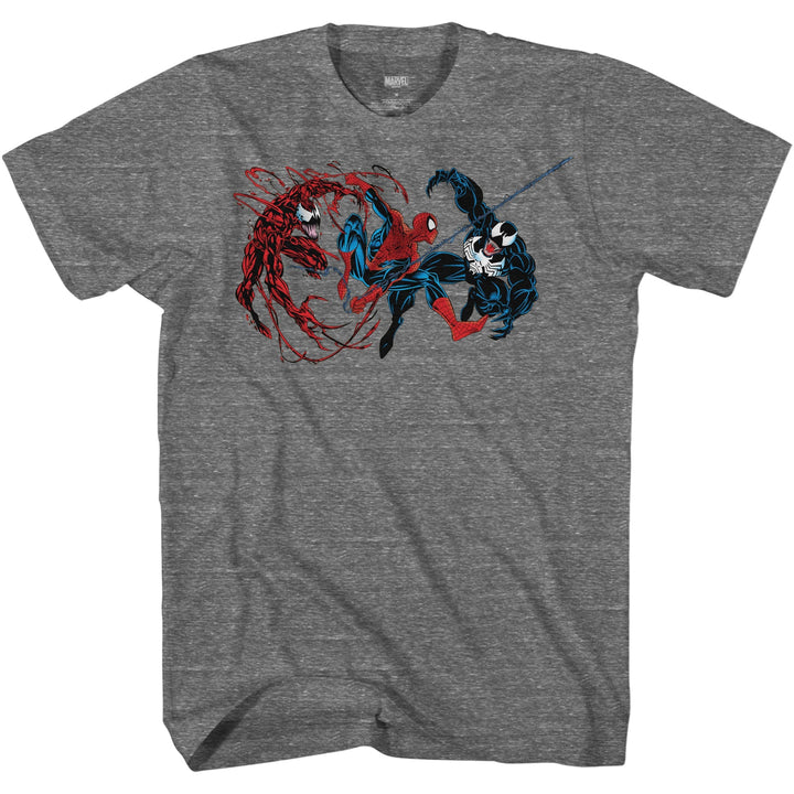Spider - Man Vs The Symbiotes Marvel Comics Adult T Shirt - Fundom