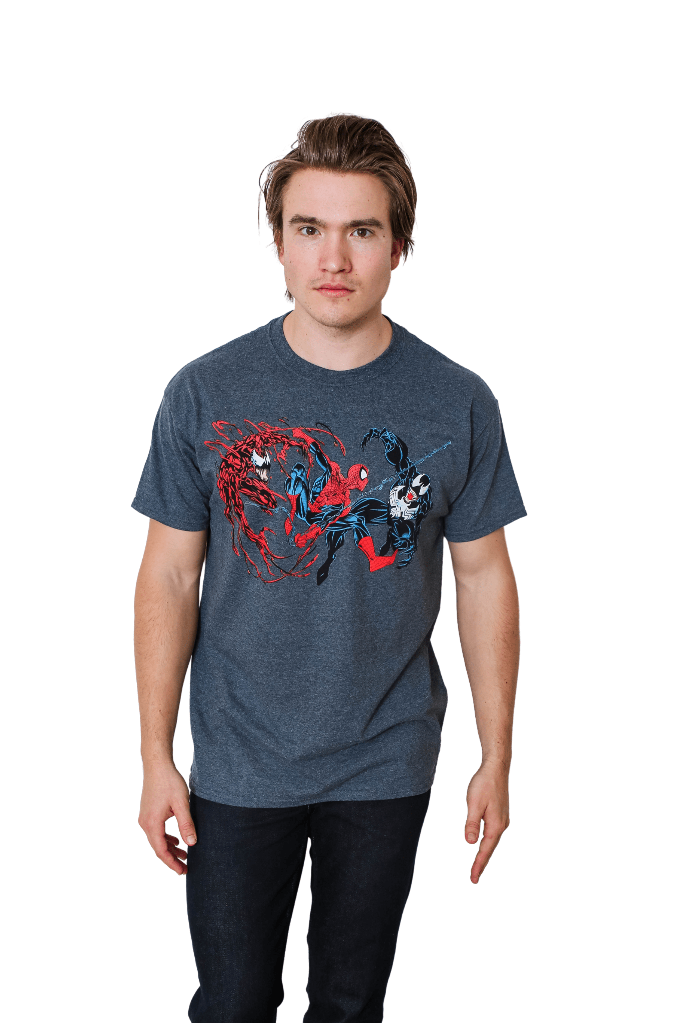 Spider - Man Vs The Symbiotes Marvel Comics Adult T Shirt - Fundom