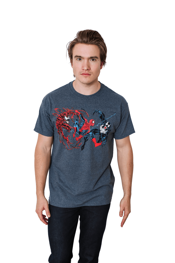 Spider - Man Vs The Symbiotes Marvel Comics Adult T Shirt - Fundom