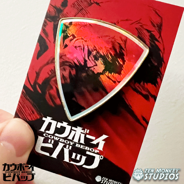 Spike Spiegel - Foil Shield Series - Cowboy Bebop Pin Zen Monkey Studios - Fundom