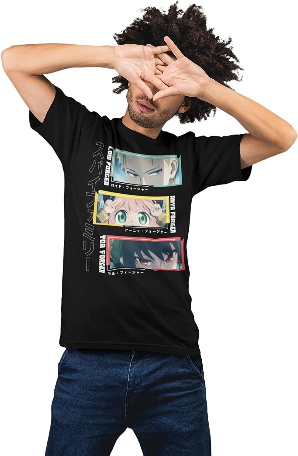 Spy X Family - Forger Family Eyes Frame Adult Men T-Shirt - Fundom