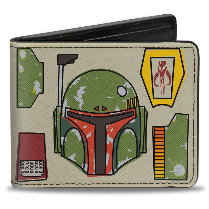 Star Wars Boba Fett Helmet Utility Elements Bifold Wallet - Fundom