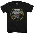 Star Wars Classic Logo and Tie Fighter Circle Fight Adult T-Shirt - Fundom
