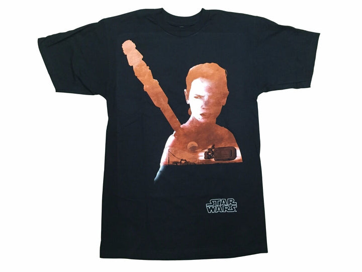 Star Wars Force Awakens Rey Silhouette Adult T-Shirt - Fundom