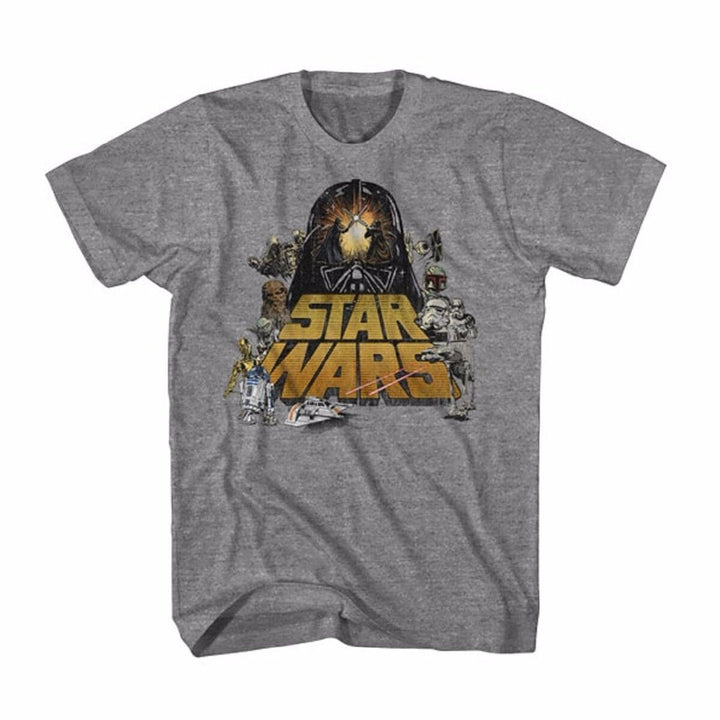 Star Wars Gold Logo Adult T-Shirt - Fundom