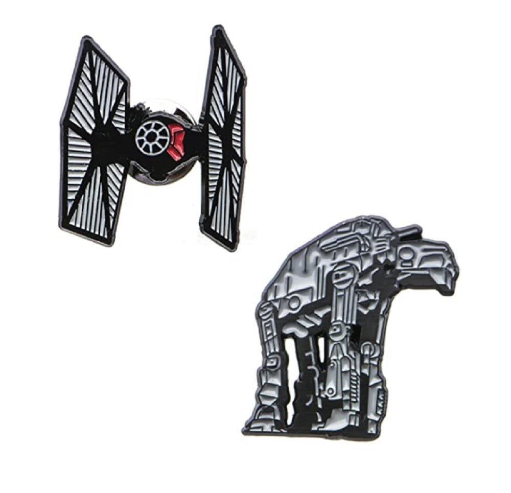 Star Wars Jewelry Episode 8 AT - AT Cut Out and Tie Fighter Enamel Lapel Pin Set Jewelry - Fundom