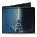 Star Wars Luke Holding Lightsaber + Character Collage Bi - Fold Wallet - Fundom