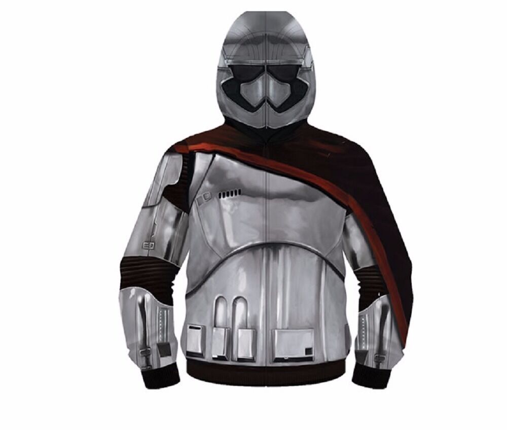 Star Wars The Force Awakens Captain Phasma Costume Adult Fleece Hoodie - Fundom