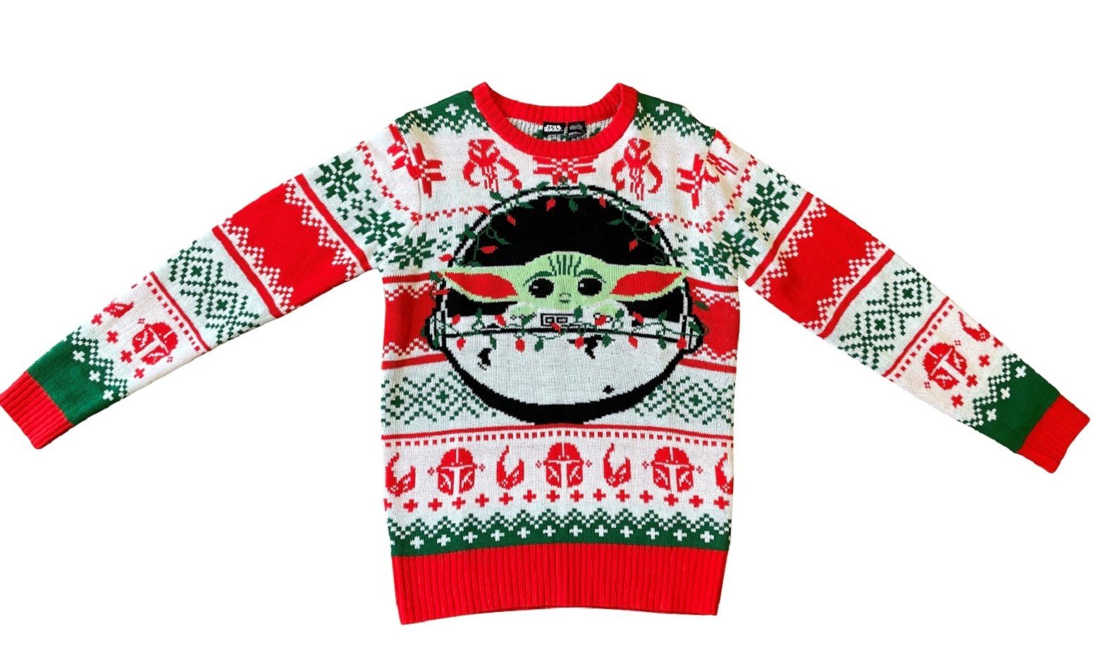 Star Wars The Mandalorian The Child with Lights Adult Ugly Christmas Sweater - Fundom