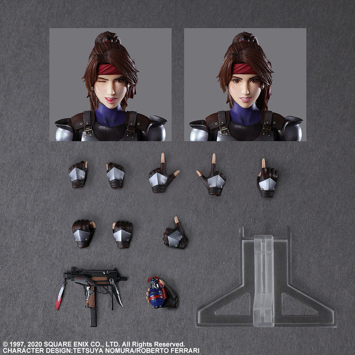 Square Enix Final Fantasy VII Remake Cloud Strife Jessie Motorcycle Play Arts Kai Action Figure Set