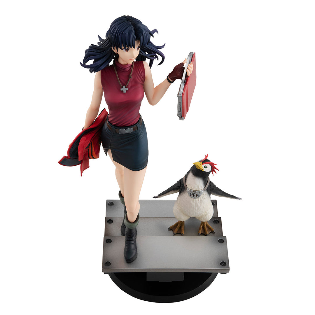 MegaHouse - Rebuild Of Evangelion Gals Series Misato & Pen Pen PVC Figure