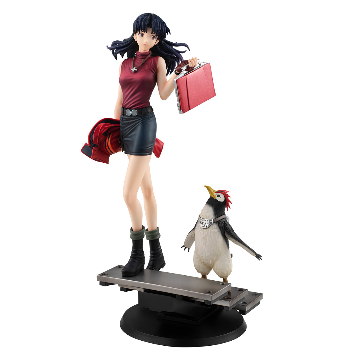 MegaHouse - Rebuild Of Evangelion Gals Series Misato & Pen Pen PVC Figure