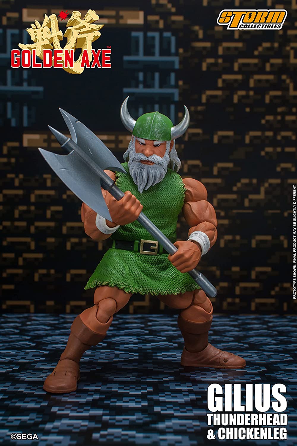 Storm Collectibles - Golden Axe - Gilius Thunderhead & Chicken Leg 1/12 Action Figure - Fundom