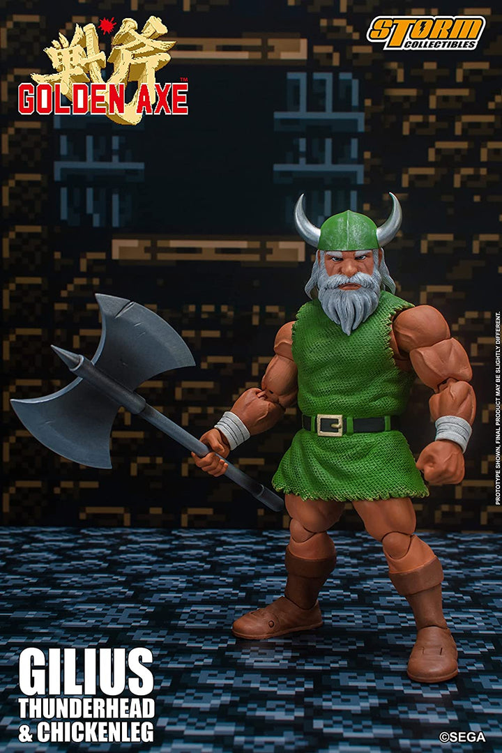 Storm Collectibles - Golden Axe - Gilius Thunderhead & Chicken Leg 1/12 Action Figure - Fundom