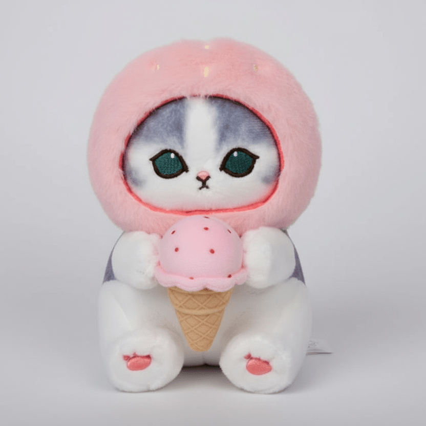 Mofusand Strawberry Cat Plush Keychain - Fundom