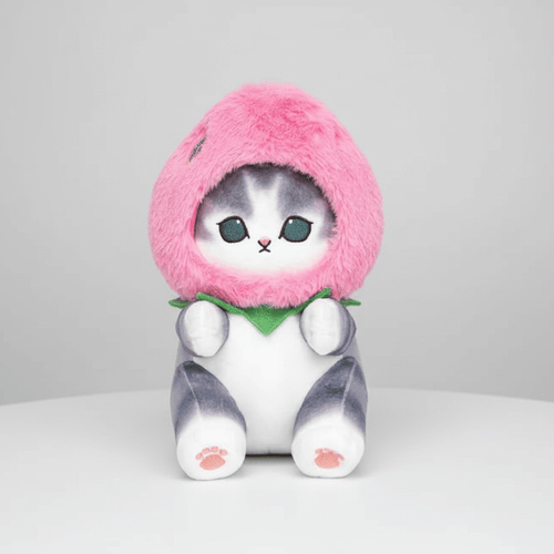 Mofusand Pink Strawberry Cat Plush 9