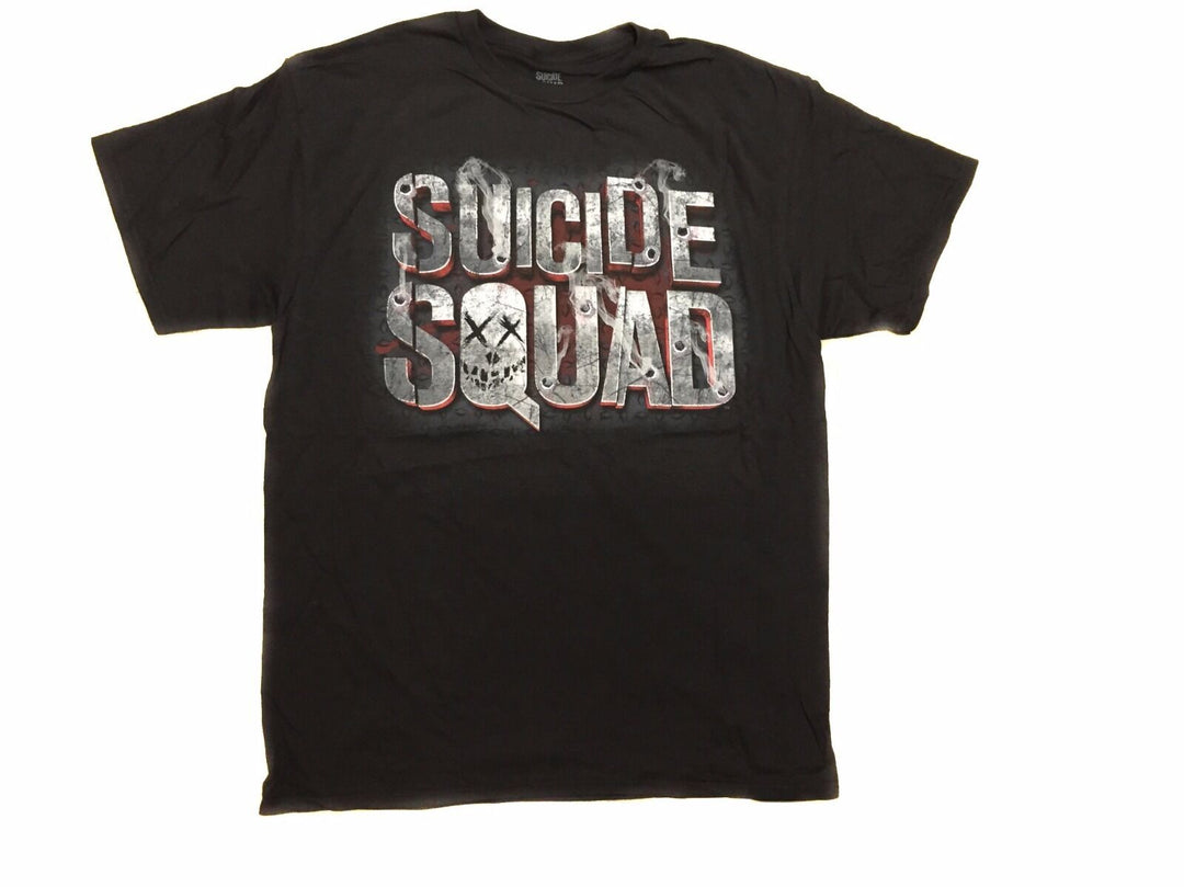Suicide Squad Logo Smoke Holes DC Comics Adult T-Shirt - Fundom