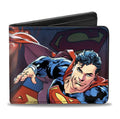 Superman Flying Pose With Shield Bi - fold Wallet - Fundom