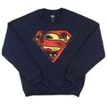Superman Symbol Distressed Logo DC Comics Crew Neck Fleece - Fundom