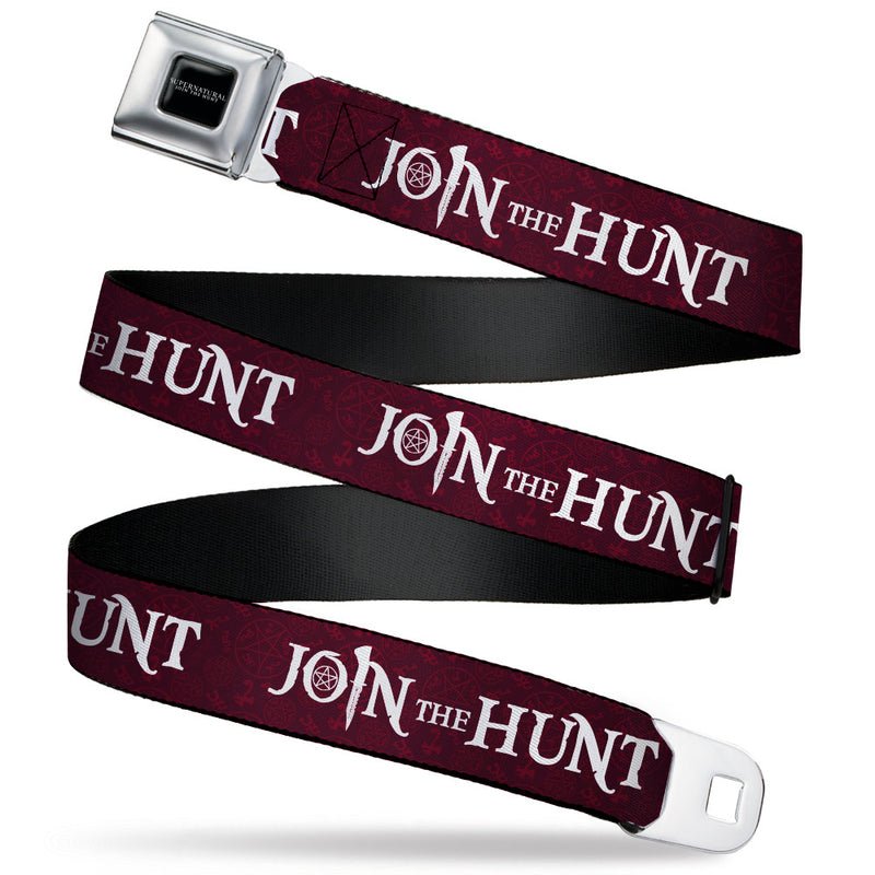 Supernatural Join the Hunt Symbols Scattered Reds White Seatbelt Belt - Fundom