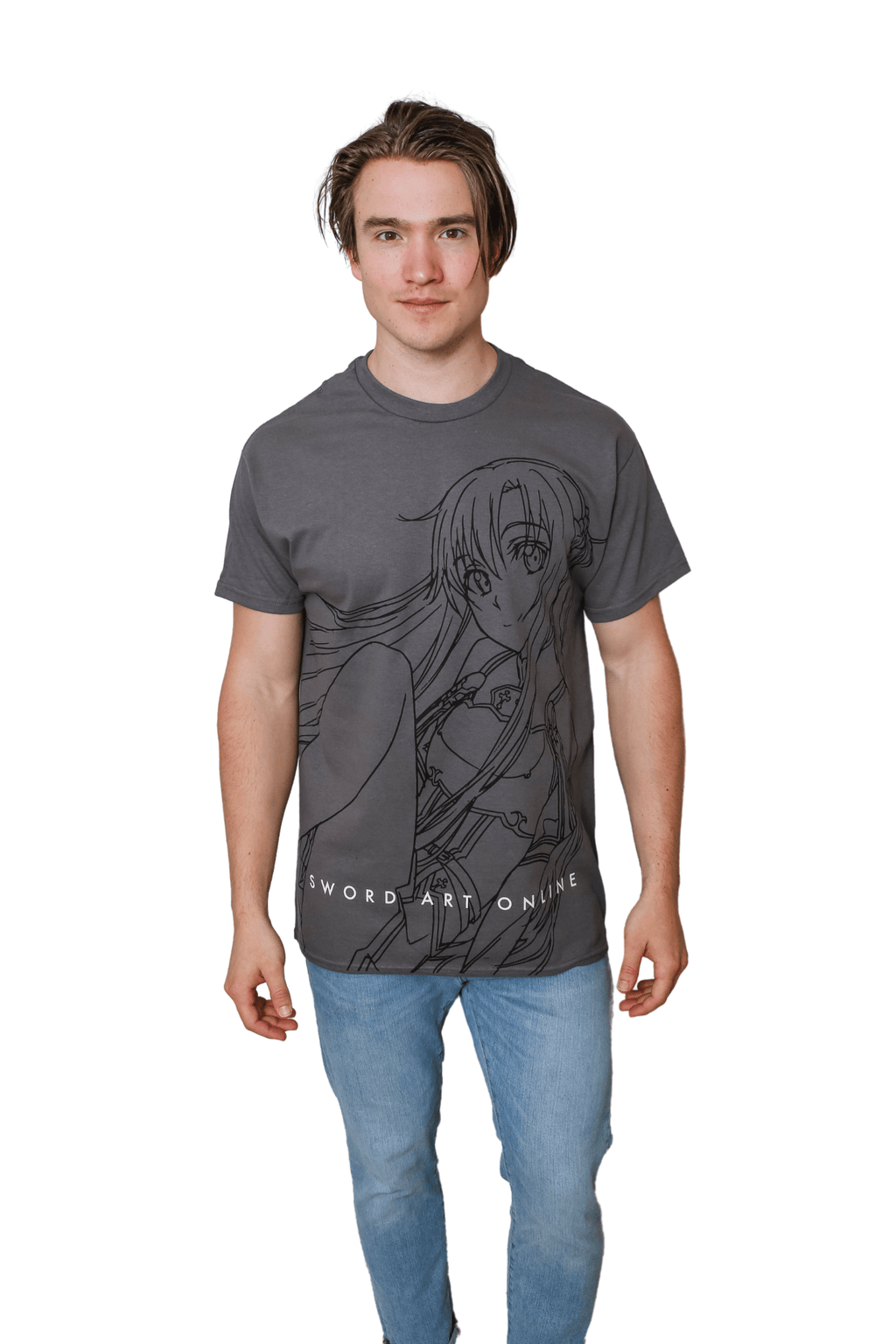 Sword Art Online - Asuna Sitting Line Art Adult T-Shirt - Fundom
