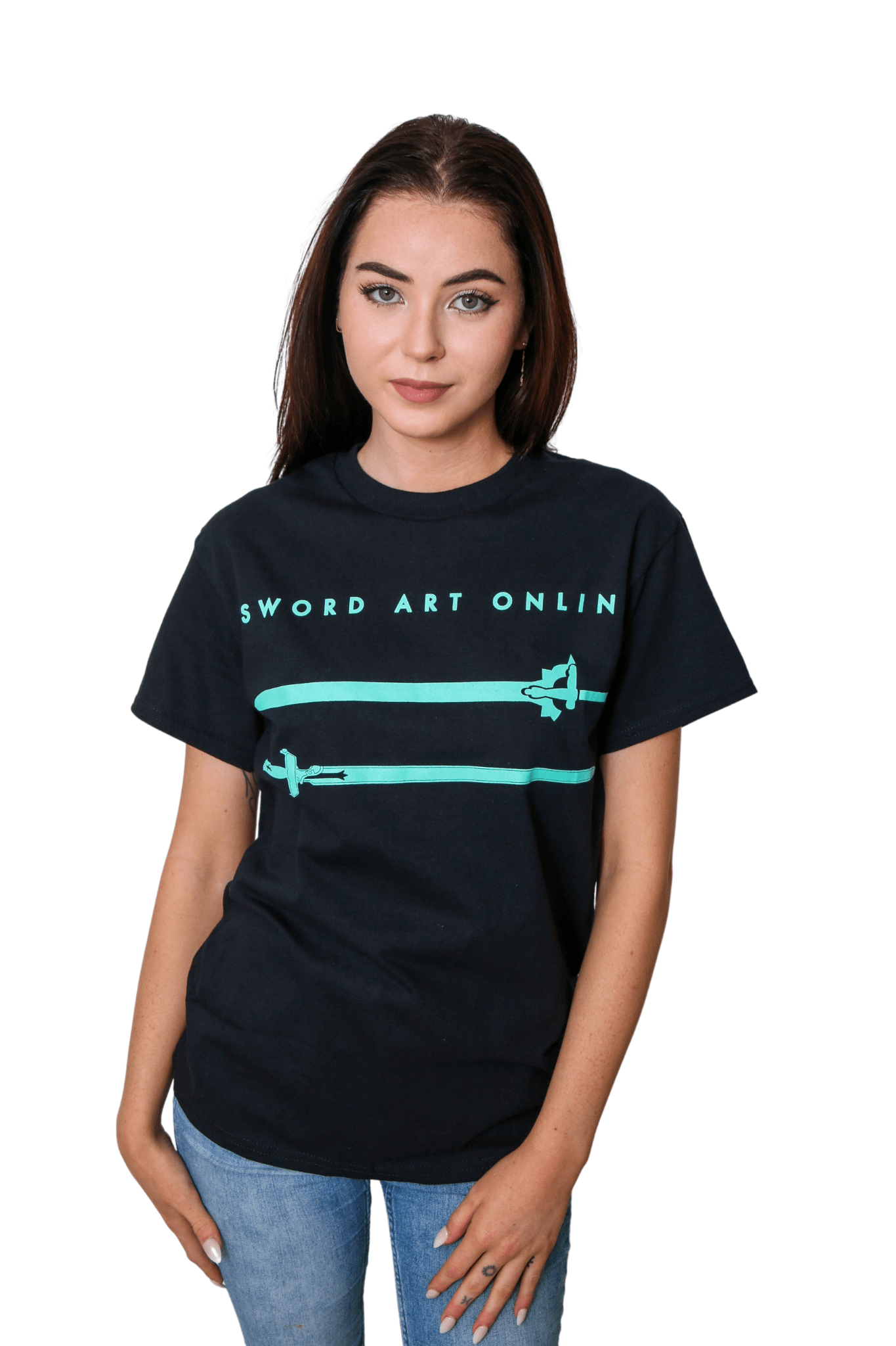 Sword Art Online Kirito Elucidator And Asuna Lambent Light Swords Adult T-Shirt - Fundom