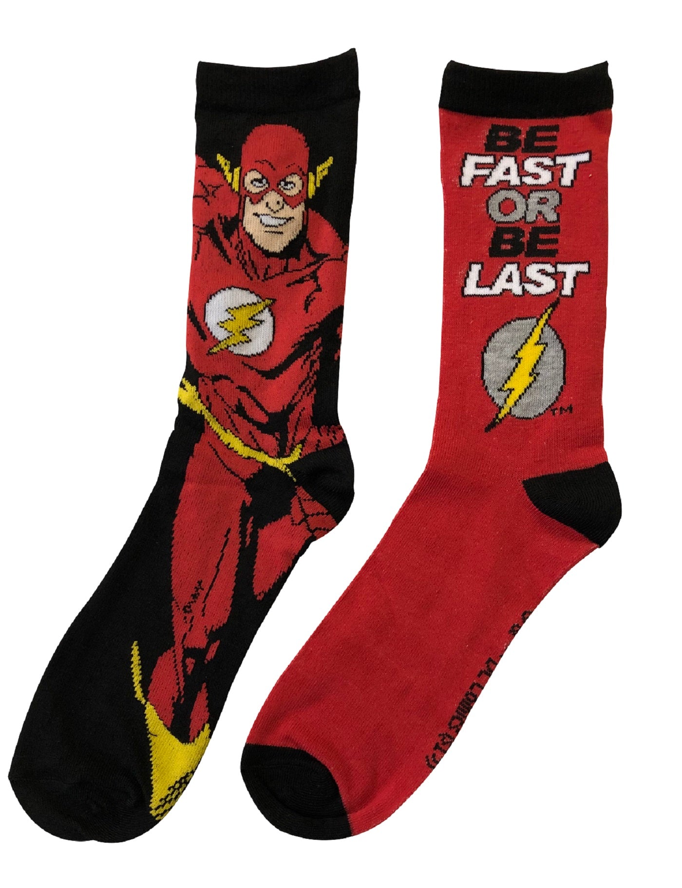 The Flash Be Fast With Symbol DC Comics 2 - Pack Crew Socks - Fundom