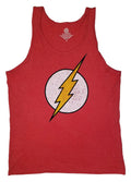 The Flash Distressed Symbol DC Comics Adult Tank Top - Fundom