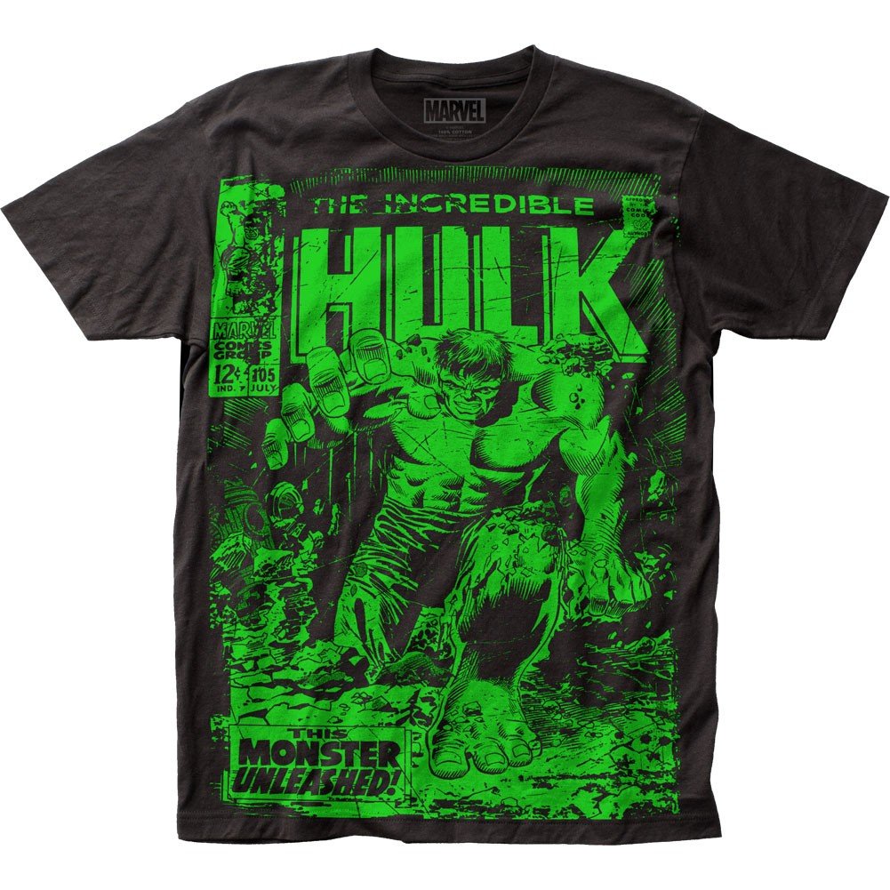 The Incredible Hulk Monster Unleashed Big Print Subway Tee Adult T-Shirt - Fundom