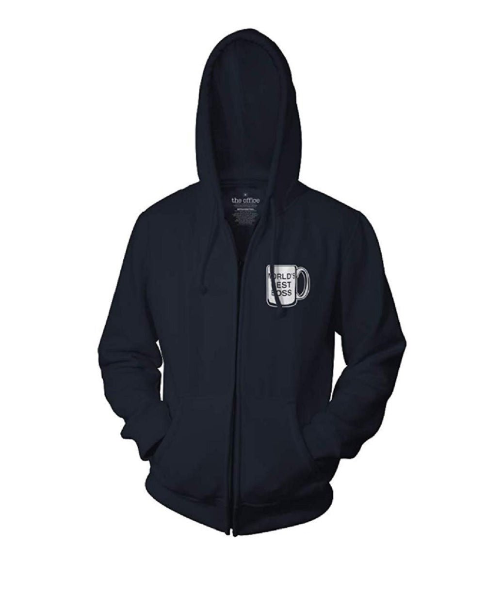The Office Worlds Best Boss and Dunder Mifflin Zip Up Fleece Hoodie - Fundom