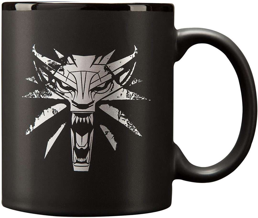 The Witcher 3 White Wolf Medallion Ceramic Mug, 11 ounces - Fundom
