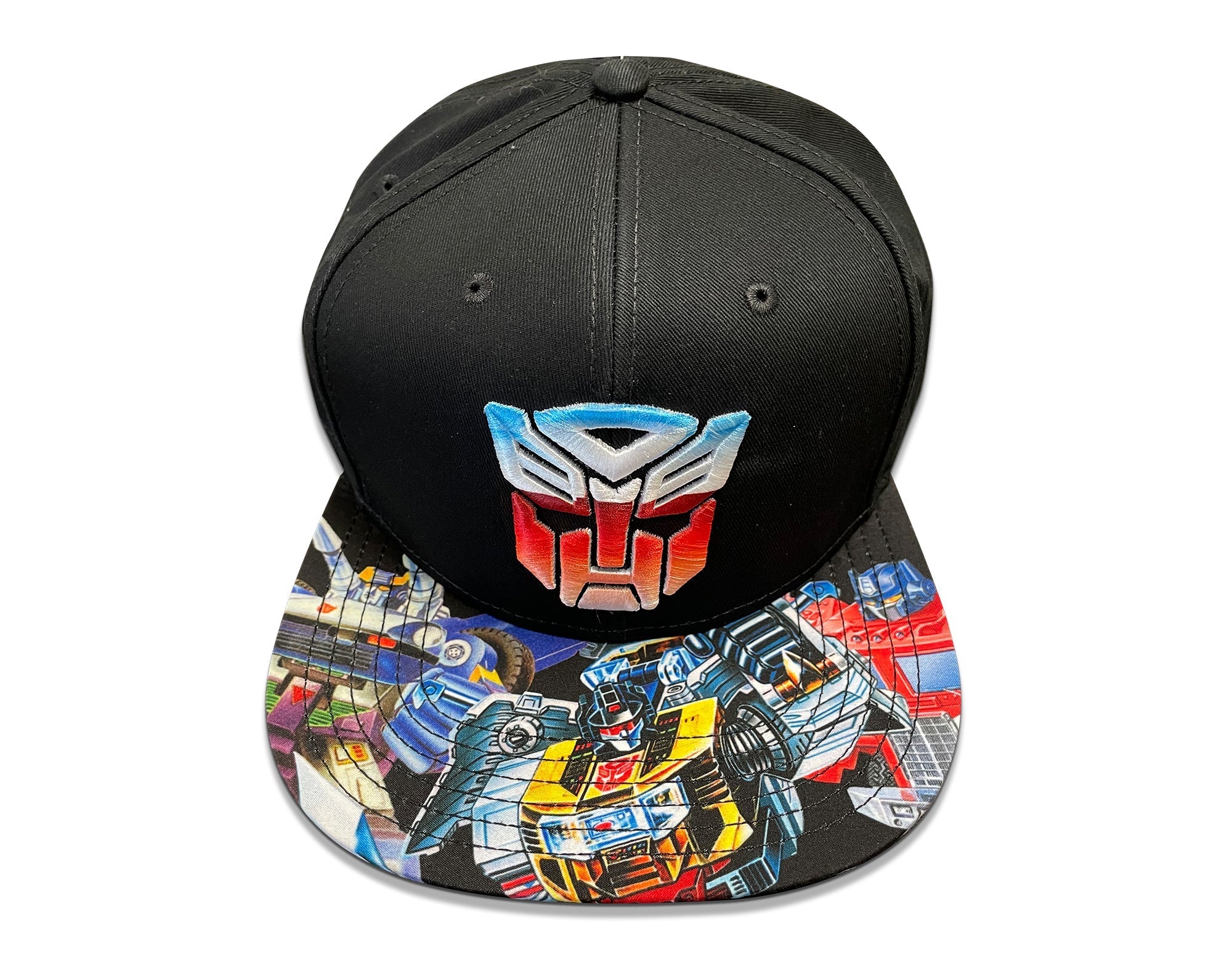 Transformers Autobots Color Shield 80's Cartoon Black Snapback Cap Hat - Fundom
