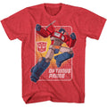 Transformers Autobots Optimus Prime Highlight Officially Licensed Adult T-Shirt - Fundom