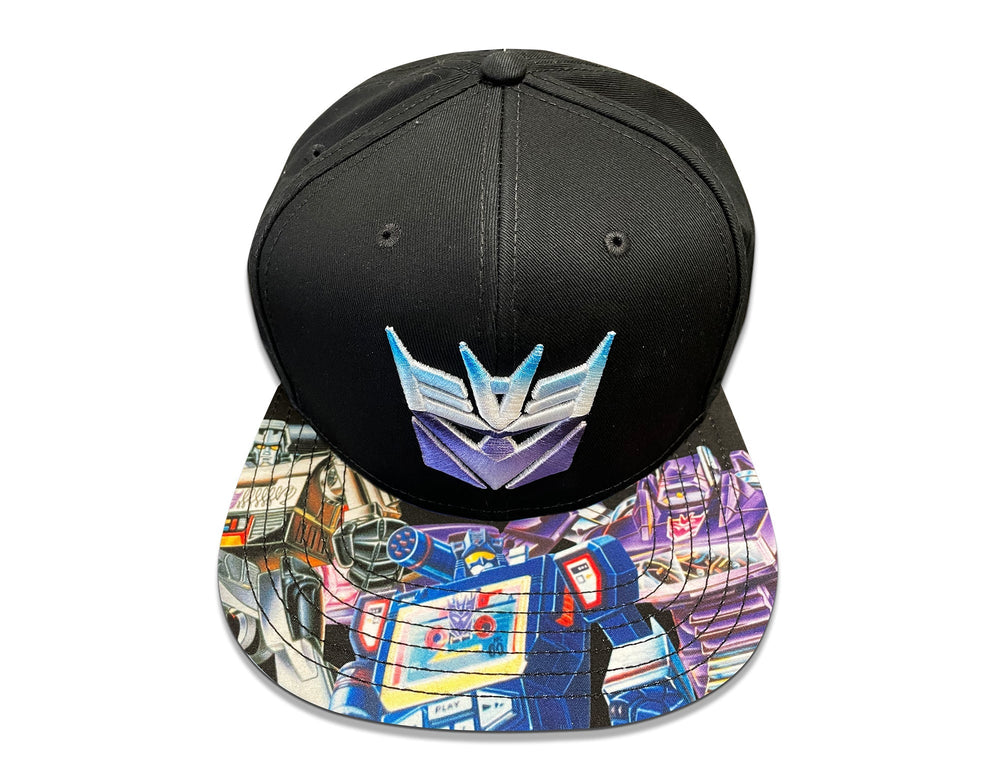 Transformers Decepticons Color Shield 80's Cartoon Black Snapback Cap Hat - Fundom