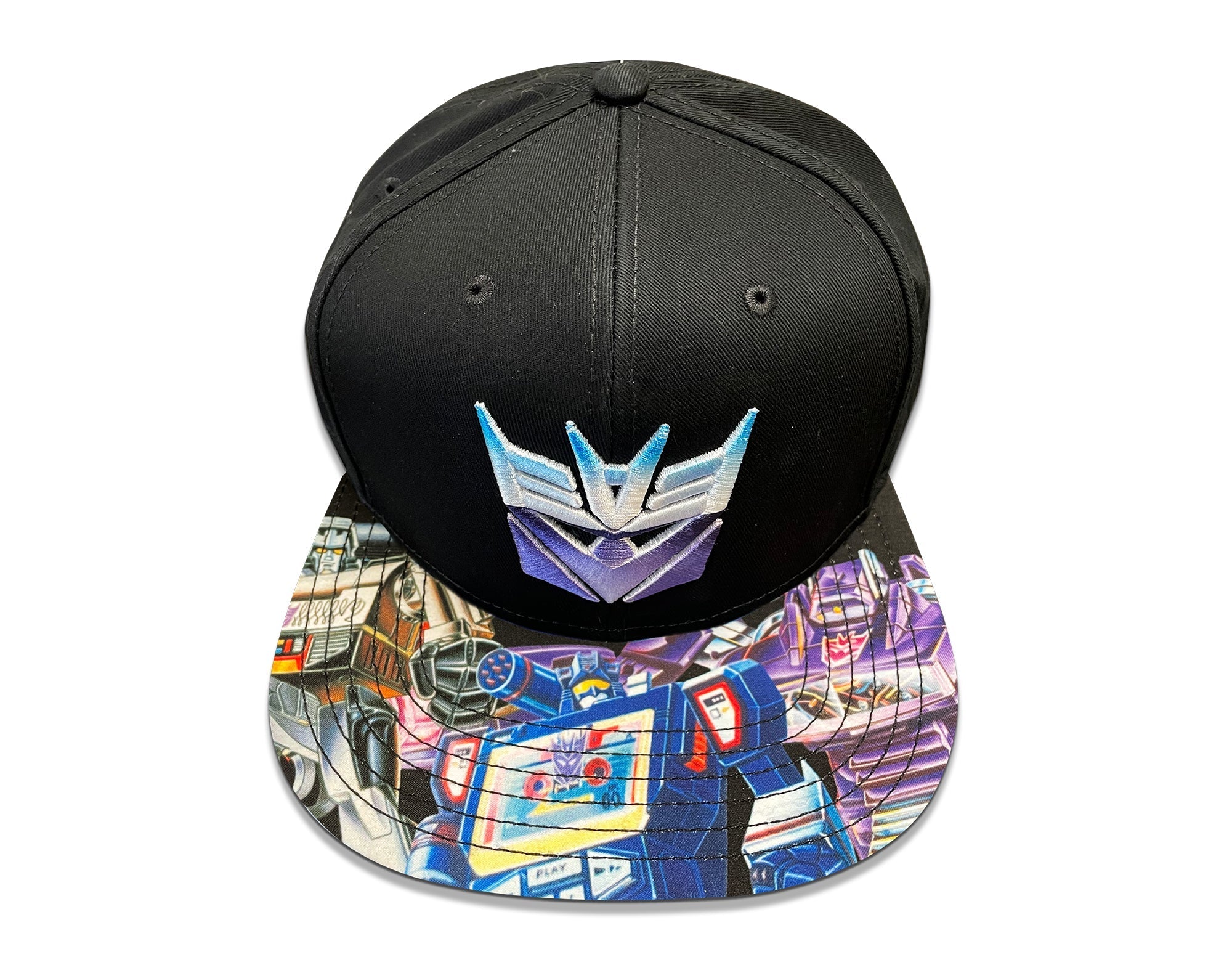 Transformers Decepticons Color Shield 80's Cartoon Black Snapback Cap Hat - Fundom