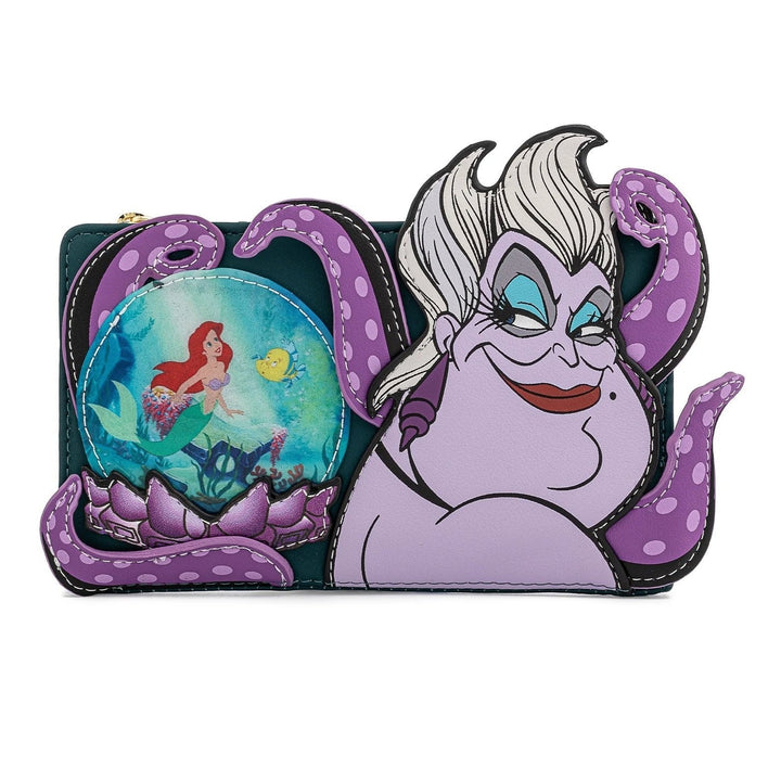 Loungefly Disney Villians Scene Ursula Crystal Ball Zip Around Wallet