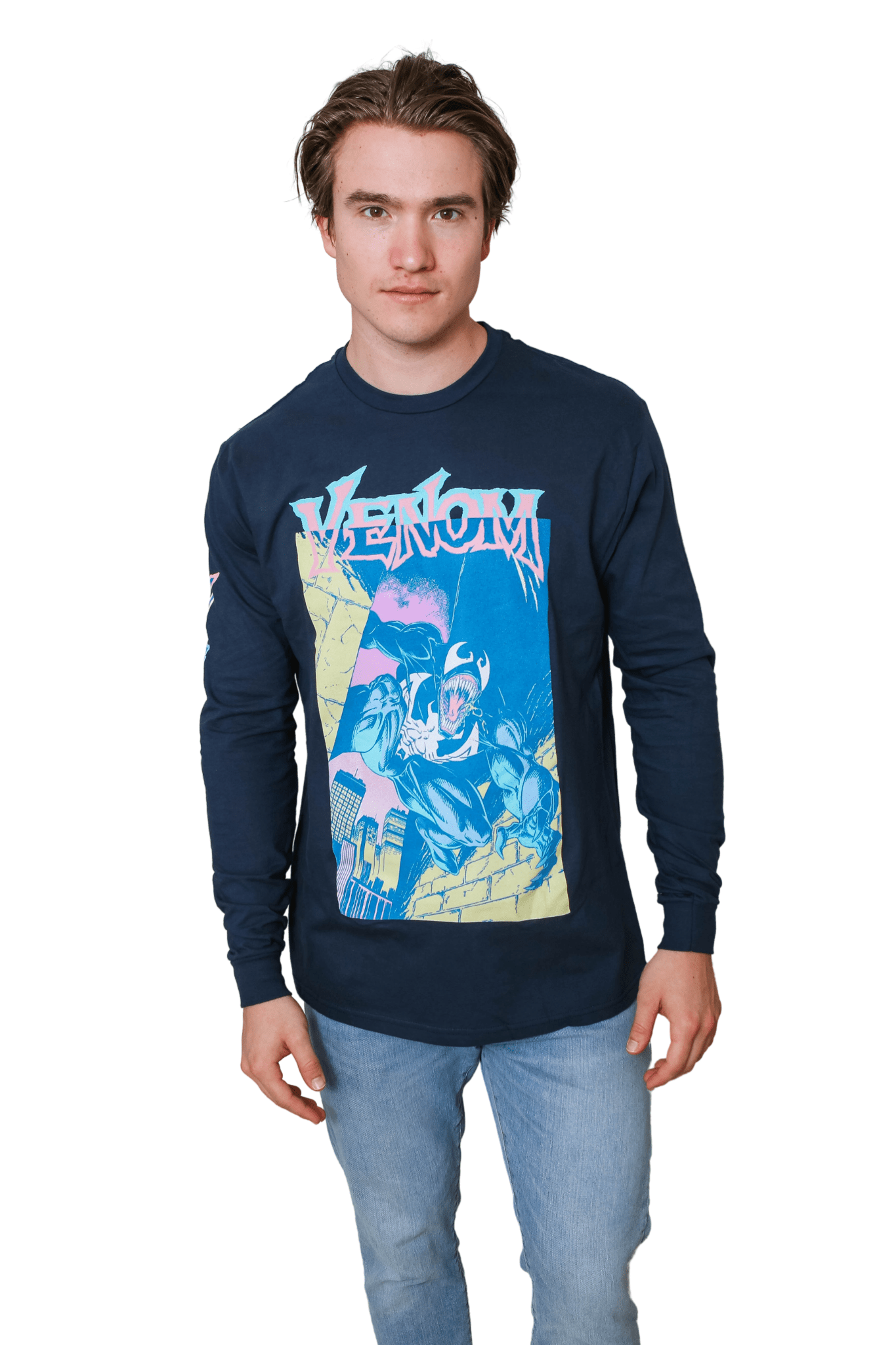 Venom Brite Box 90'S Marvel Comics Adult Long Sleeve T Shirt - Fundom