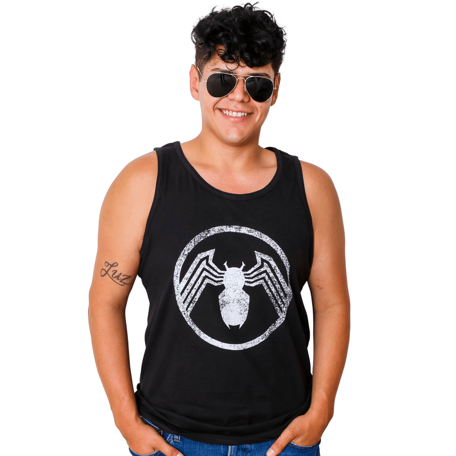 Venom Circle Logo Marvel Comics Adult Tank Top - Fundom