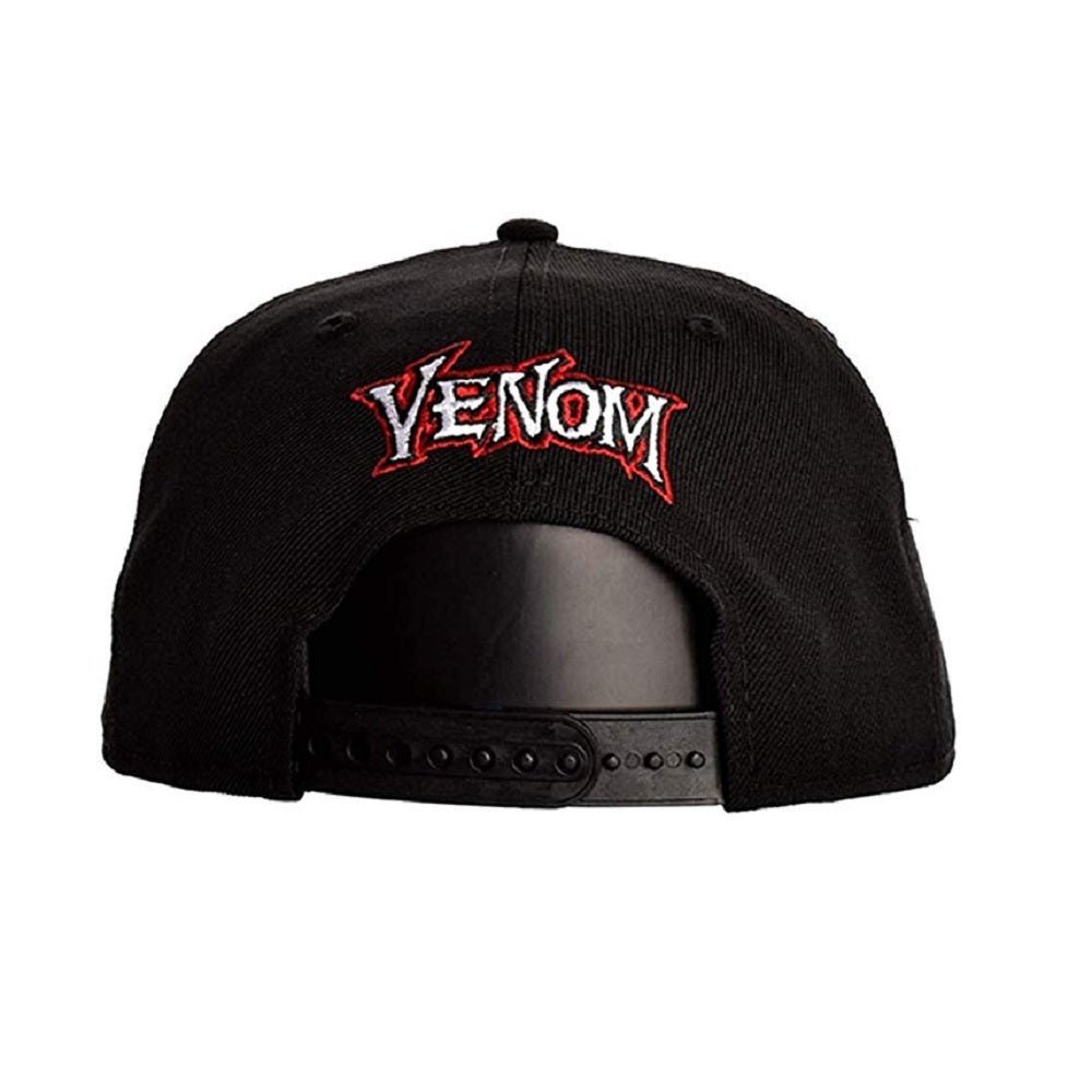 Venom Face With Logo Marvel Black 9FIFTY New Era Snapback Cap Hat - Fundom
