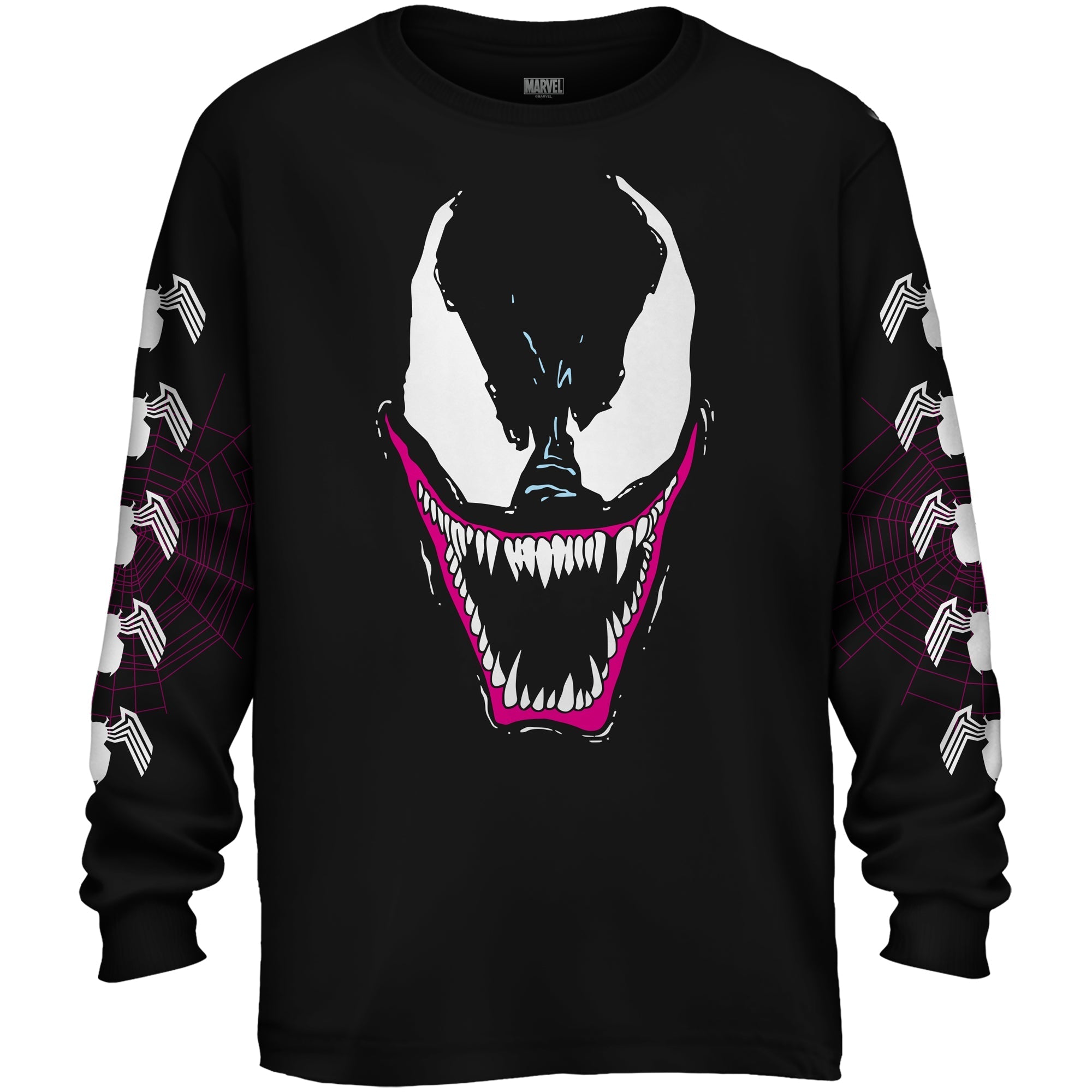 Venom Grin Marvel Comics Adult Long Sleeve T Shirt - Fundom