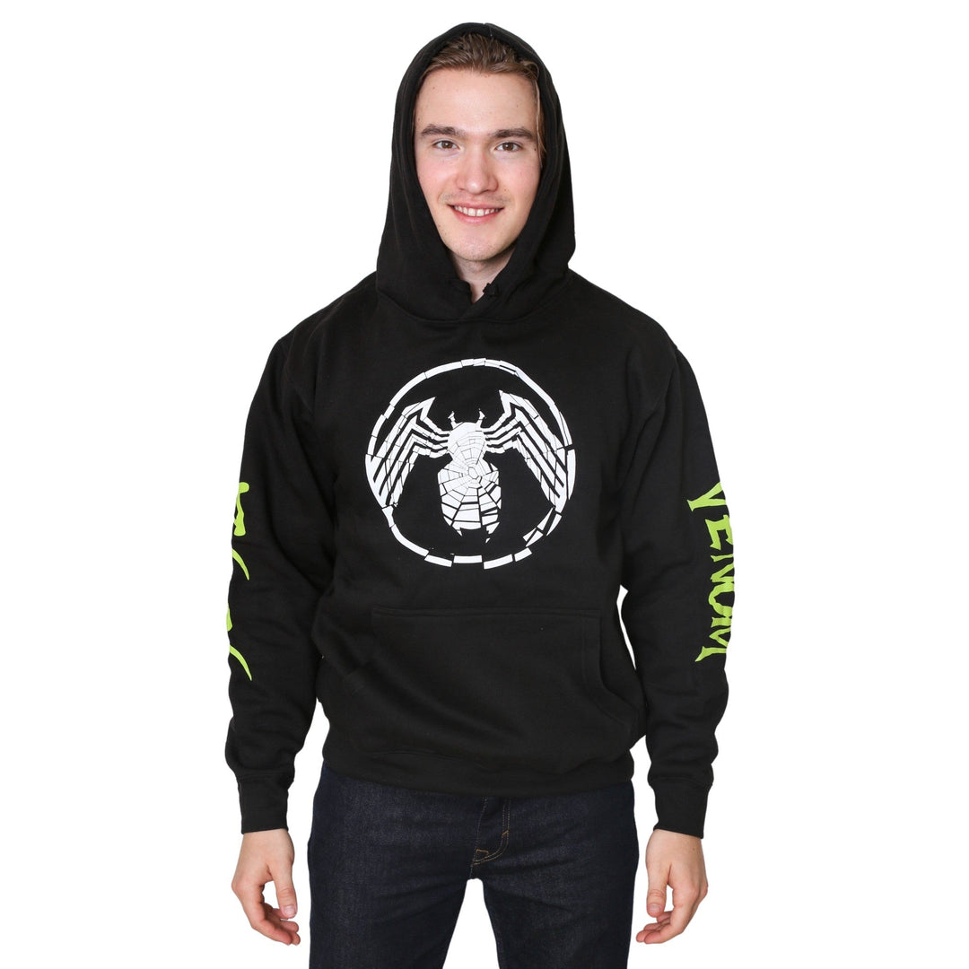 Venom Shatter Symbol With Kanji Marvel Pullover Hoodie - Fundom