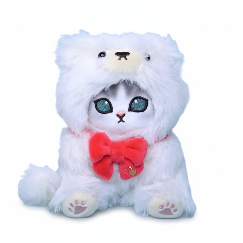 Mofusand White Bear Cat Plush 9"