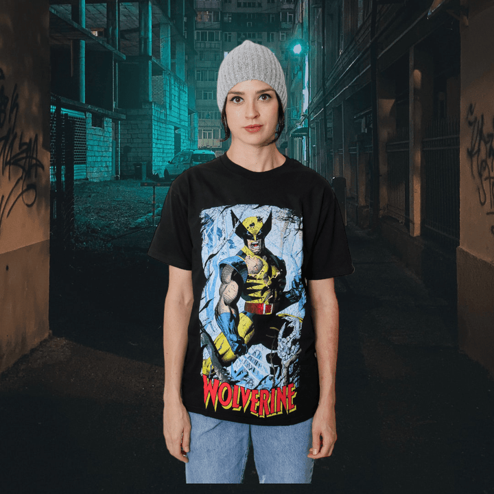 Wolverine 90's Cover By Jim Lee Marvel Comics Adult T-Shirt - Fundom